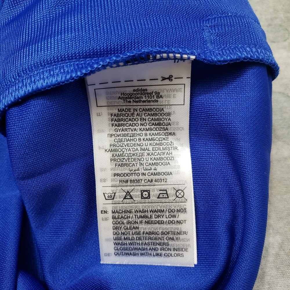 Adidas Windbreaker Track Jacket Youth 11-12Y Blue Full Zip Long‎ Sleeve - Picture 7 of 11
